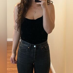 Black Velvet Tank Top